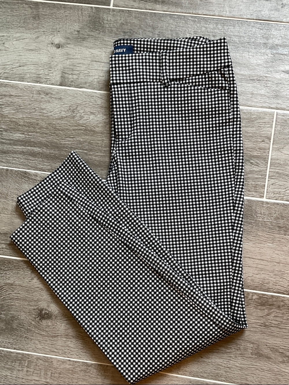 Old Navy Pixie Pant Black Check 4 Regular